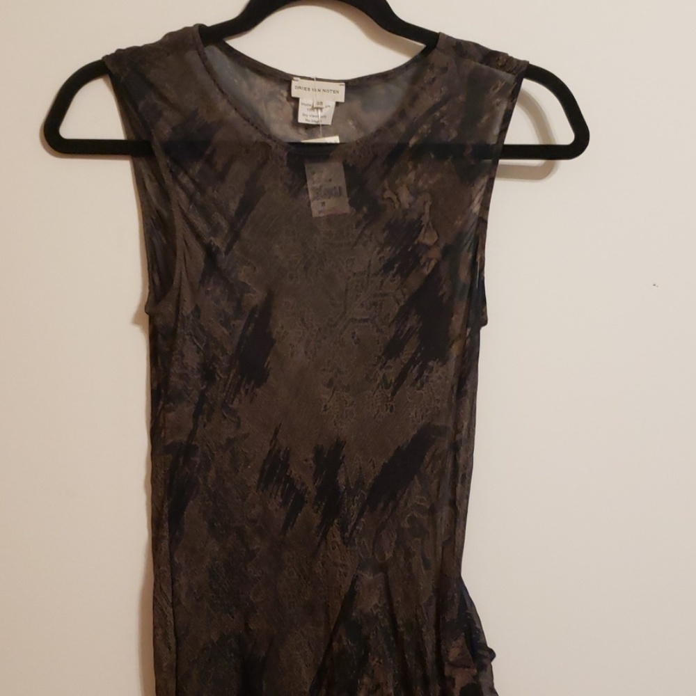 Dries Van Noten Silk Side Ruffled Dress...38...NWT - Picture 2 of 7